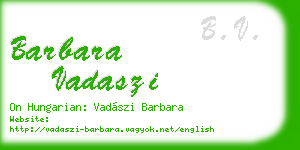 barbara vadaszi business card