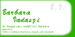 barbara vadaszi business card